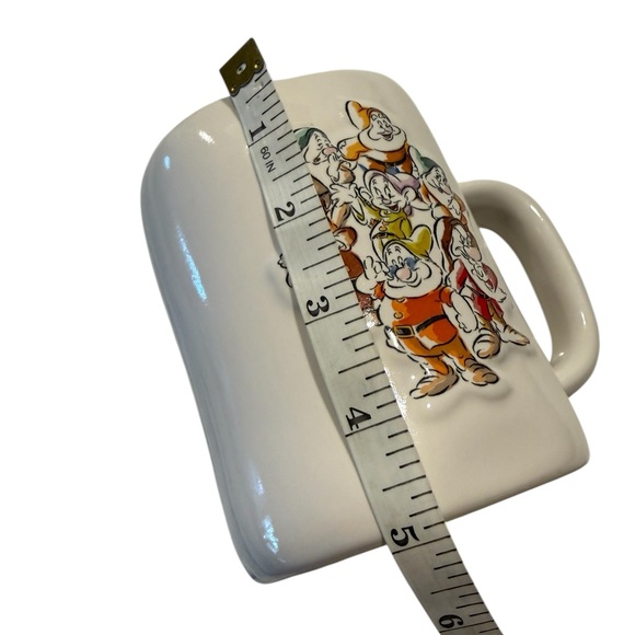 Rae Dunn Disney White Mug with 7 Dwarfs and Whistle While You Work Lettering - Picture 8 of 9